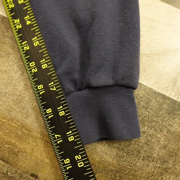 Lacoste Long-Sleeve Polo Shirt Men’s Medium Navy Classic Cotton Croc Logo - Picture 7 of 11